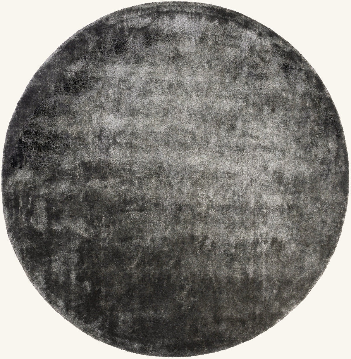 Tapis rond design gris - Torino - fond #F9F6F0 détouré
