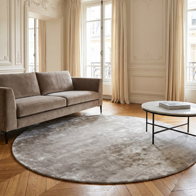 Tapis rond design naturel - Avellino - ambiance salon 3