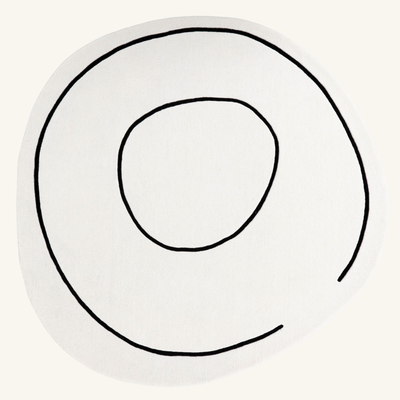Tapis rond en laine ivoire - Carina
