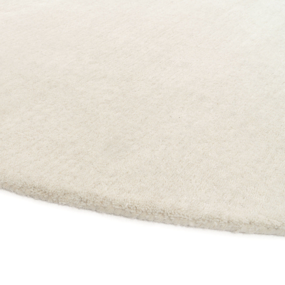 Tapis rond en laine ivoire - Caserta - détail du tapis