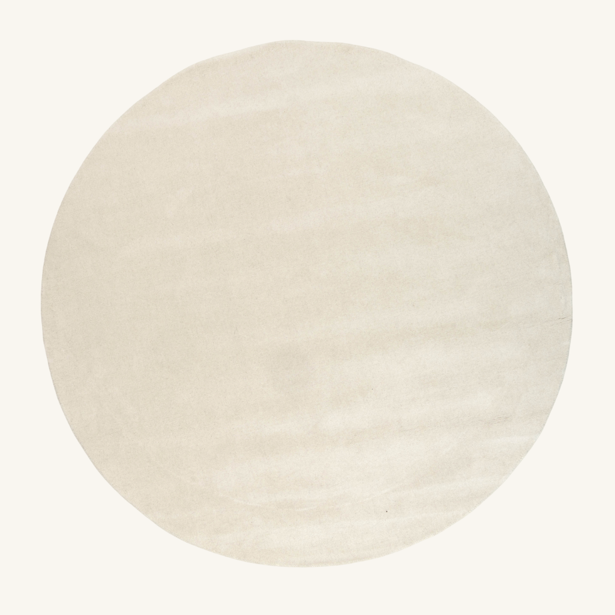 Tapis rond en laine ivoire - Caserta - vue du tapis