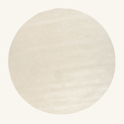 Tapis rond en laine ivoire - Caserta - vue du tapis