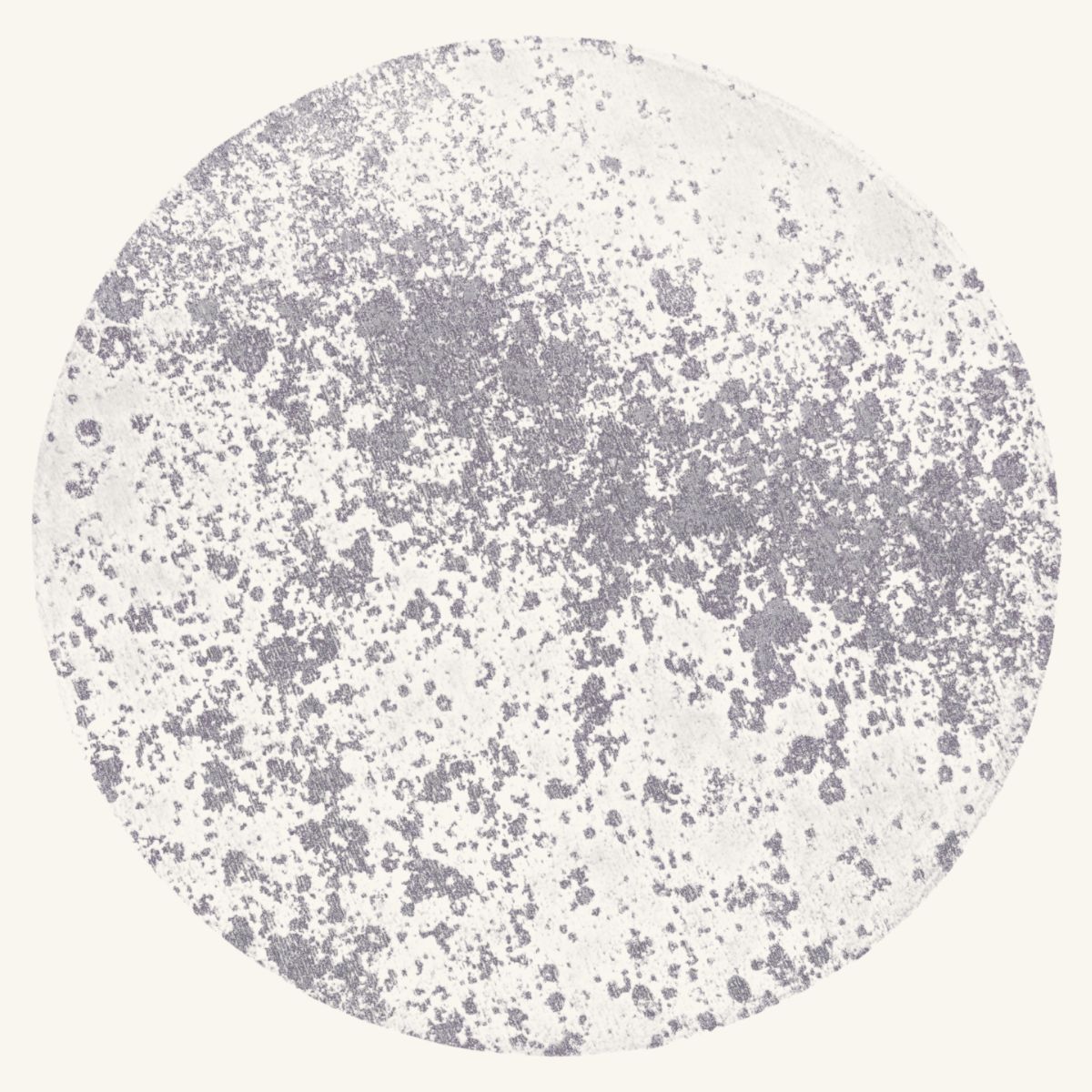 Tapis rond lavable moderne gris clair - Spoleto