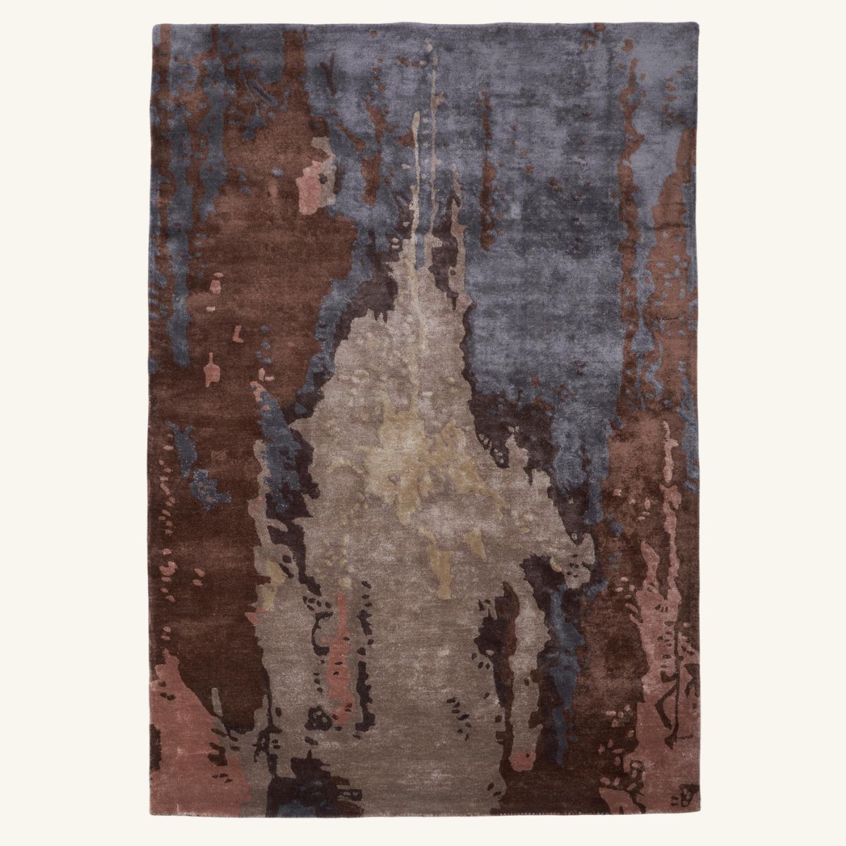 Tapis design en viscose violet - Fiorella